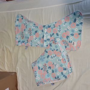 Peach rose burp clothes